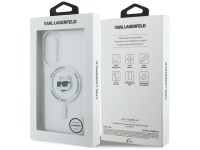 Capa MagSafe com estampa do logo da cabeça de Choupette e botão de Karl Lagerfeld para Samsung Galax Capa MagSafe com estampa do logo da cabeça de Choupette e botão de Karl Lagerfeld para Samsung Galax