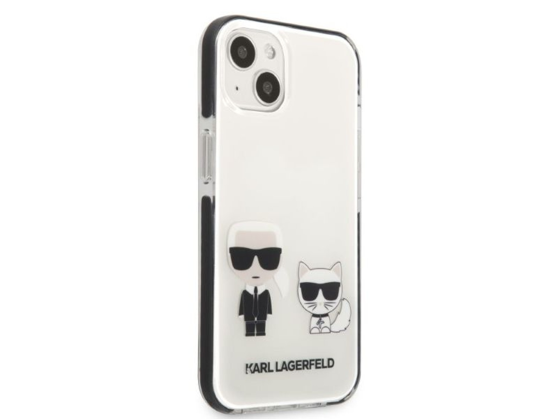Karl Lagerfeld KLHCP13STPEKCW Capa rígida branca/branca para iPhone 13 mini 5.4