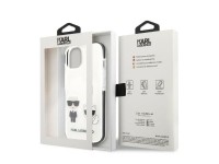 Karl Lagerfeld KLHCP13STPEKCW Capa rígida branca/branca para iPhone 13 mini 5.4" Karl&Choupette Karl Lagerfeld KLHCP13STPEKCW Capa rígida branca/branca para iPhone 13 mini 5.4" Karl&Choupette