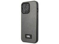 Funda Karl Lagerfeld Saffiano Plaque para iPhone 13 Pro / 13 de 6,1" - plateada