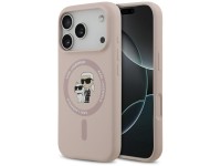 Capa MagSafe Karl Lagerfeld Silicone Karl&Choupette Ring para iPhone 17 Pro - Rosa Capa MagSafe Karl Lagerfeld Silicone Karl&Choupette Ring para iPhone 17 Pro - Rosa