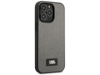 Funda Karl Lagerfeld Saffiano Plaque para iPhone 13 Pro / 13 de 6,1" - plateada
