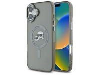 Karl Lagerfeld IML Metal Karl&Choupette Head MagSafe Case for iPhone 16 - Black