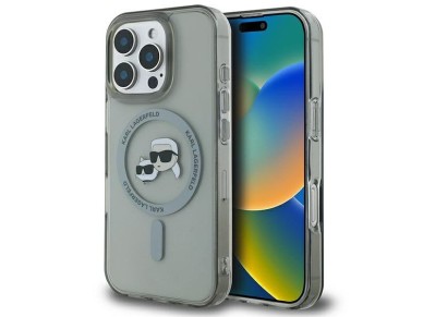 Karl Lagerfeld IML Metal Karl&Choupette Head MagSafe Case for iPhone 16 Pro Max - Black Karl Lagerfeld IML Metal Karl&Choupette Head MagSafe Case for iPhone 16 Pro Max - Black