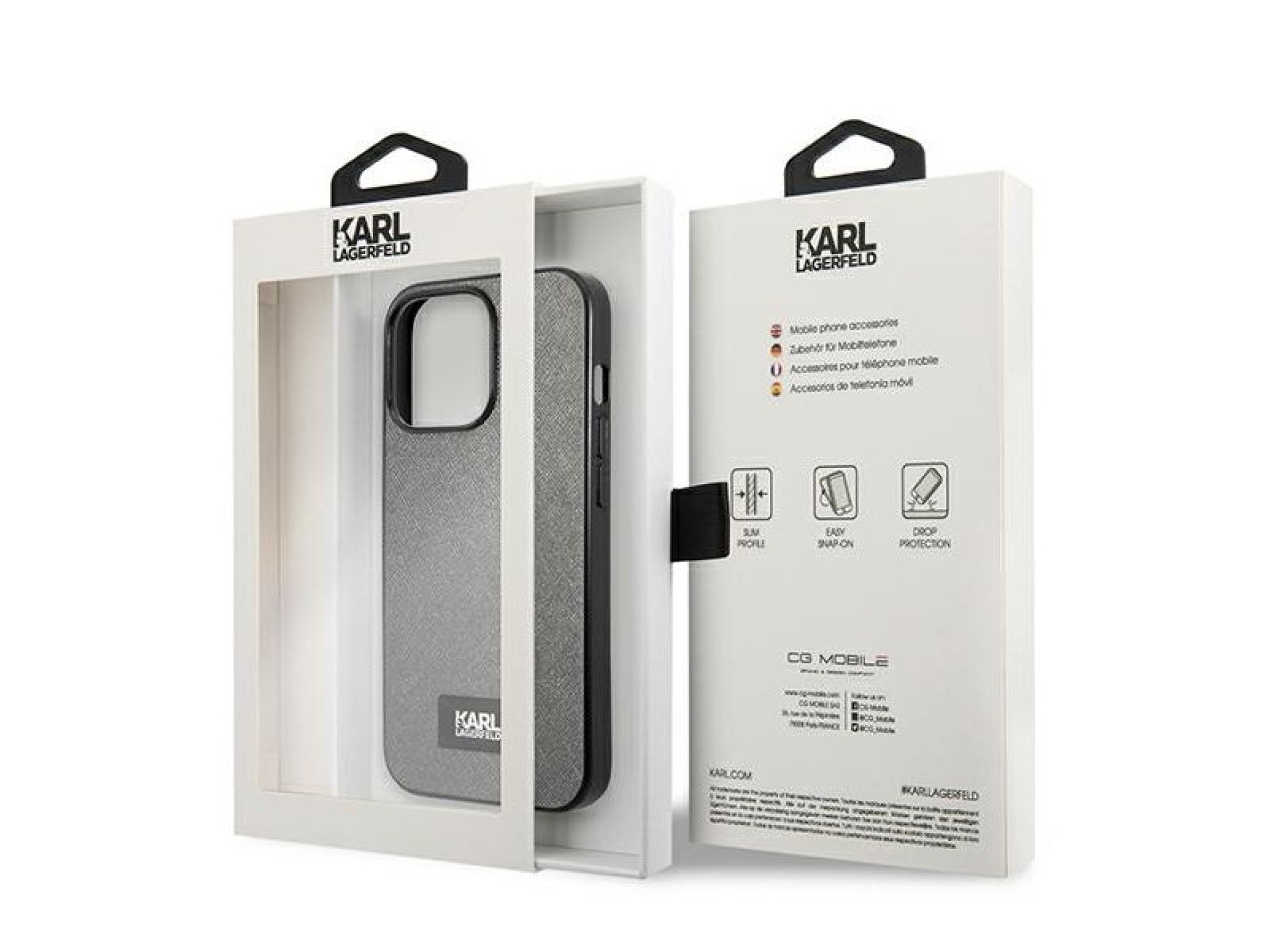 Funda Karl Lagerfeld Saffiano Plaque para iPhone 13 Pro / 13 de 6,1