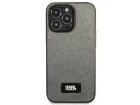Funda Karl Lagerfeld Saffiano Plaque para iPhone 13 Pro Max de 6,7" - Plateada Funda Karl Lagerfeld Saffiano Plaque para iPhone 13 Pro Max de 6,7" - Plateada
