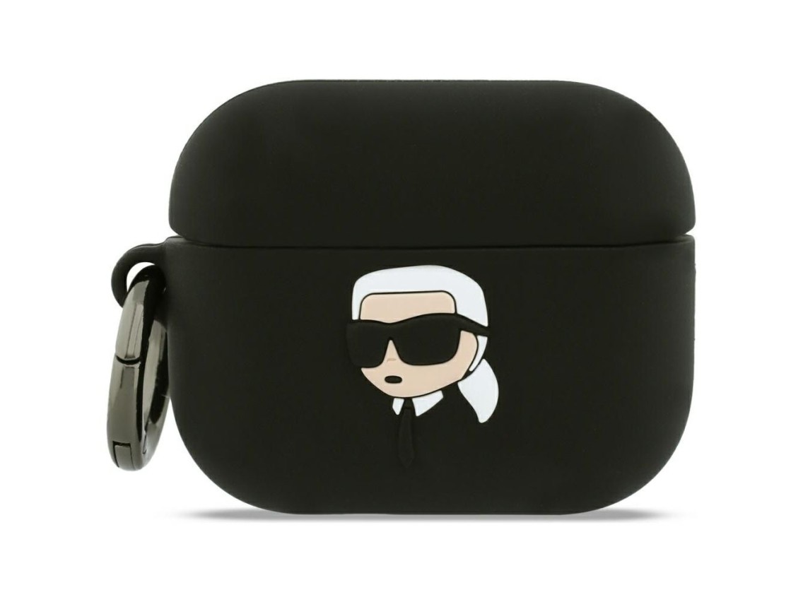 Karl Lagerfeld Silicone Karl Head 3D Case for AirPods Pro 3 - Black