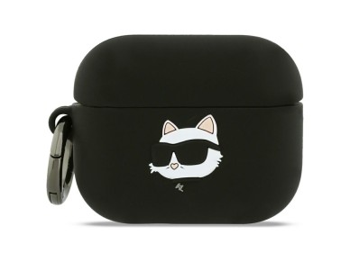 Karl Lagerfeld Silicone Choupette Head 3D Case for AirPods Pro 3 - Black Karl Lagerfeld Silicone Choupette Head 3D Case for AirPods Pro 3 - Black