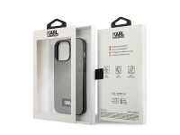 Funda Karl Lagerfeld Saffiano Plaque para iPhone 13 Pro Max de 6,7" - Plateada Funda Karl Lagerfeld Saffiano Plaque para iPhone 13 Pro Max de 6,7" - Plateada