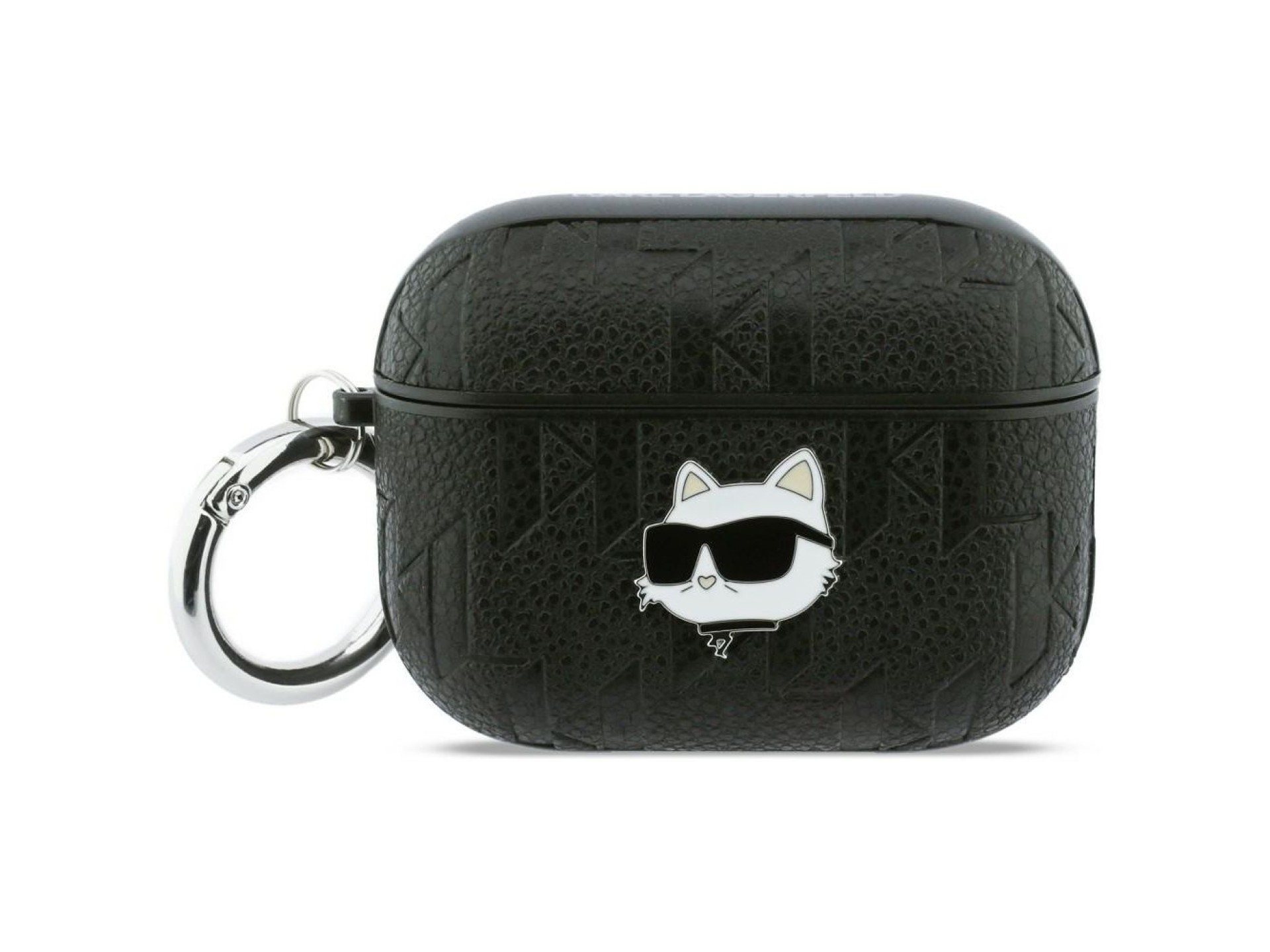 Karl Lagerfeld Monogram Choupette Head Case for AirPods Pro 3 - Black