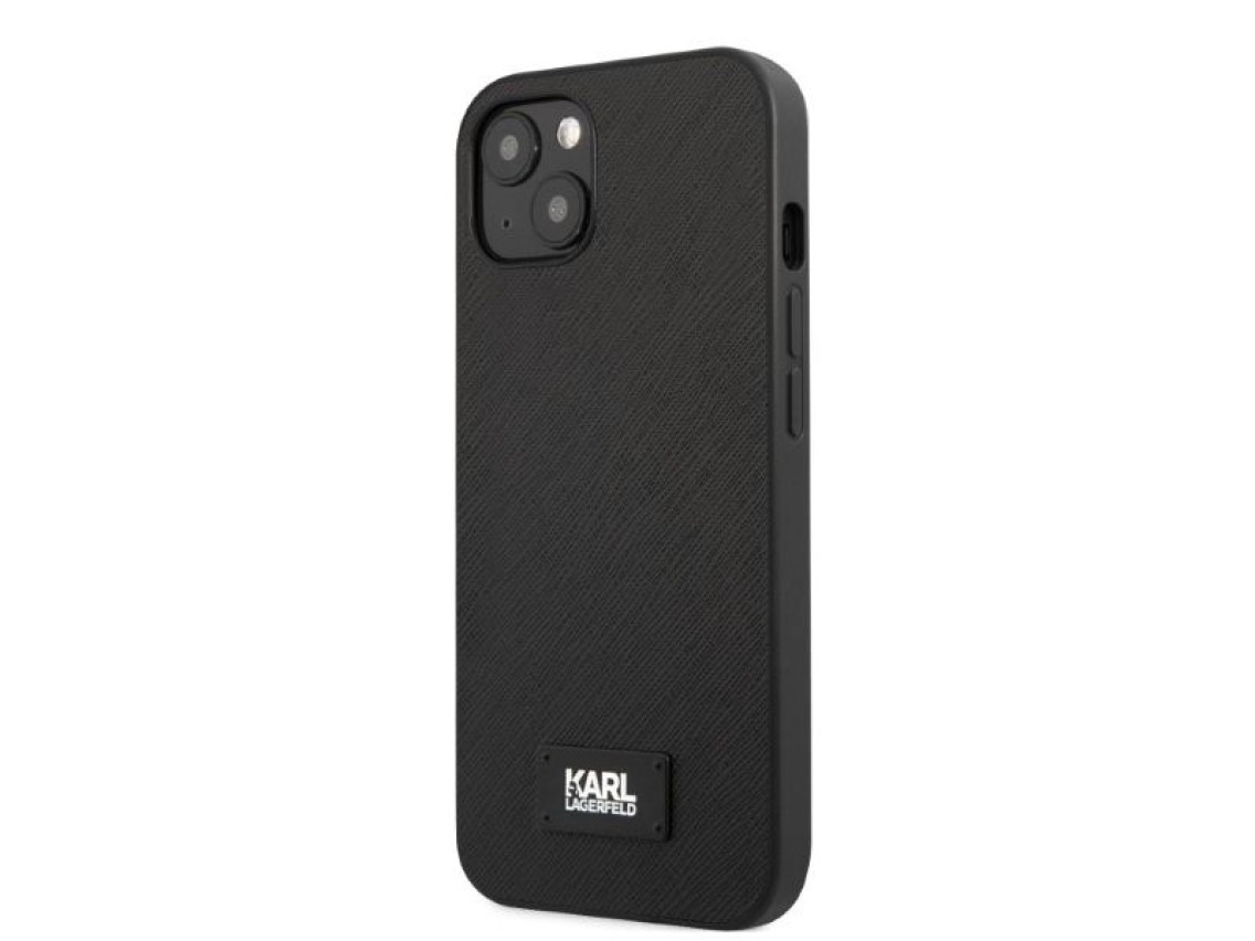 Karl Lagerfeld KLHCP13SSFMP2K iPhone 13 mini 5.4" hardcase black/black Saffiano Plaque