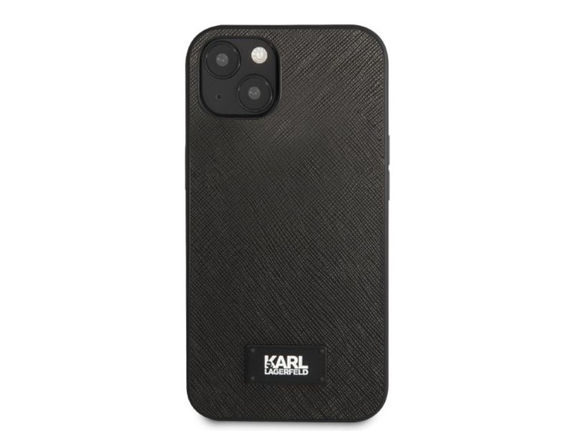 Karl Lagerfeld KLHCP13SSFMP2K iPhone 13 mini 5.4" hardcase black/black Saffiano Plaque