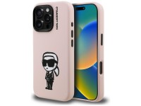 Karl Lagerfeld Silicone Karl Sketch MagSafe Case for iPhone 16 Pro Max - Pink