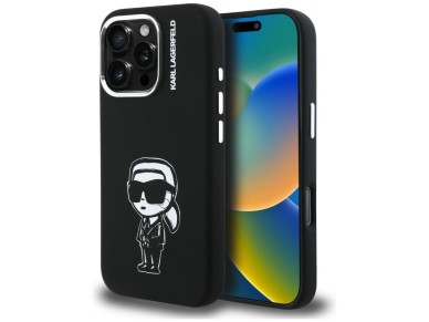 Karl Lagerfeld Silicone Karl Sketch MagSafe Case for iPhone 16 Pro Max - Black Karl Lagerfeld Silicone Karl Sketch MagSafe Case for iPhone 16 Pro Max - Black