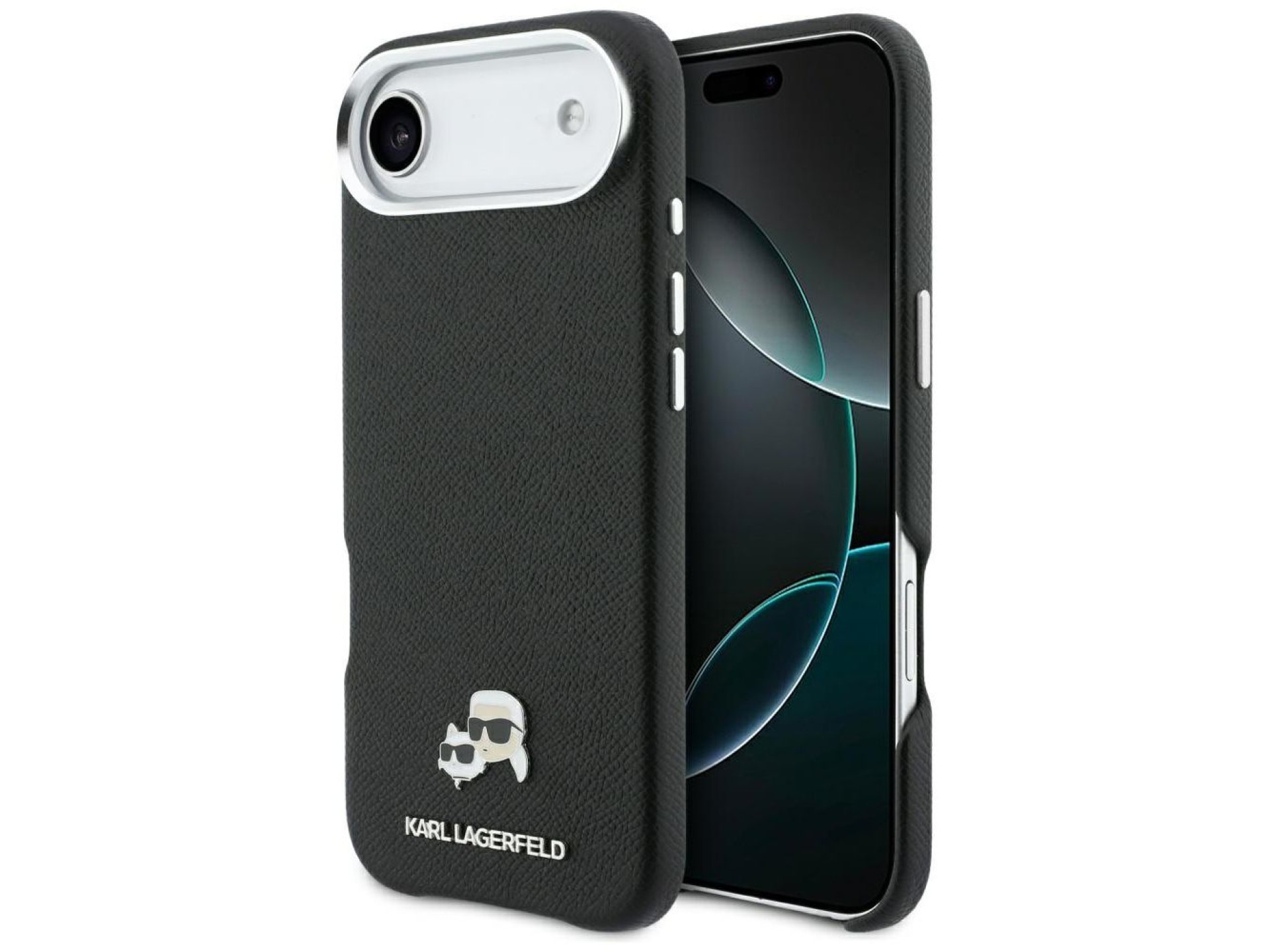 Funda MagSafe Karl & Choupette Head Pins de Karl Lagerfeld para iPhone Air - Negra