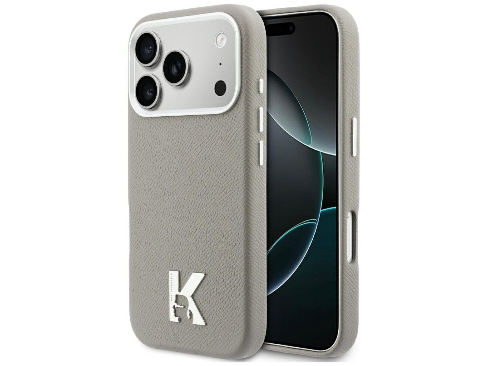 Funda MagSafe con el logo de Karl Lagerfeld para iPhone 17 Pro Max - Gris
