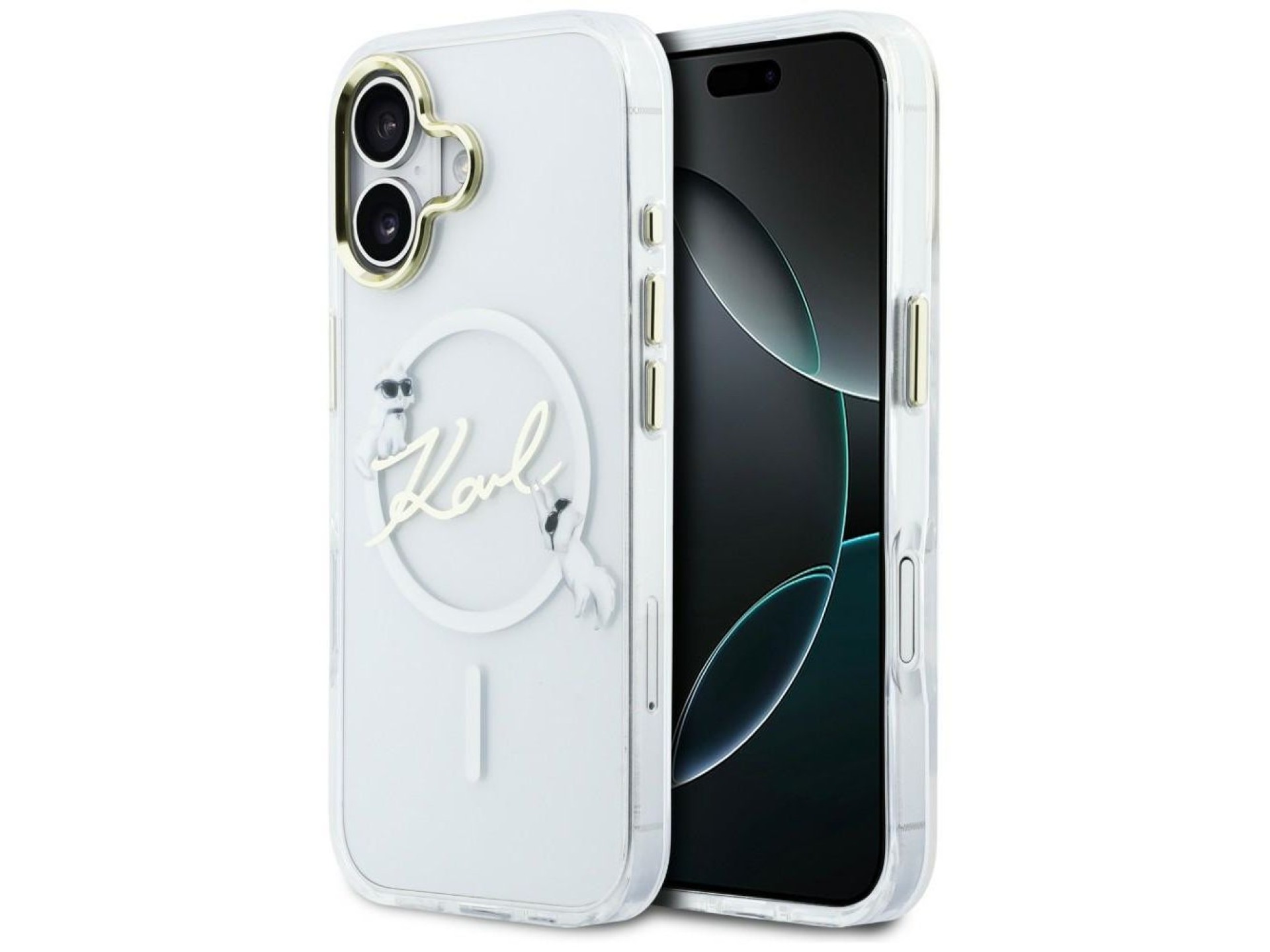 Karl Lagerfeld IML Choupettes Karl Script Logo MagSafe iPhone 17 Case - Clear