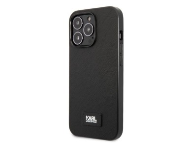 Karl Lagerfeld KLHCP13XSFMP2K iPhone 13 Pro Max 6.7" hardcase black/black Saffiano Plaque Karl Lagerfeld KLHCP13XSFMP2K iPhone 13 Pro Max 6.7" hardcase black/black Saffiano Plaque