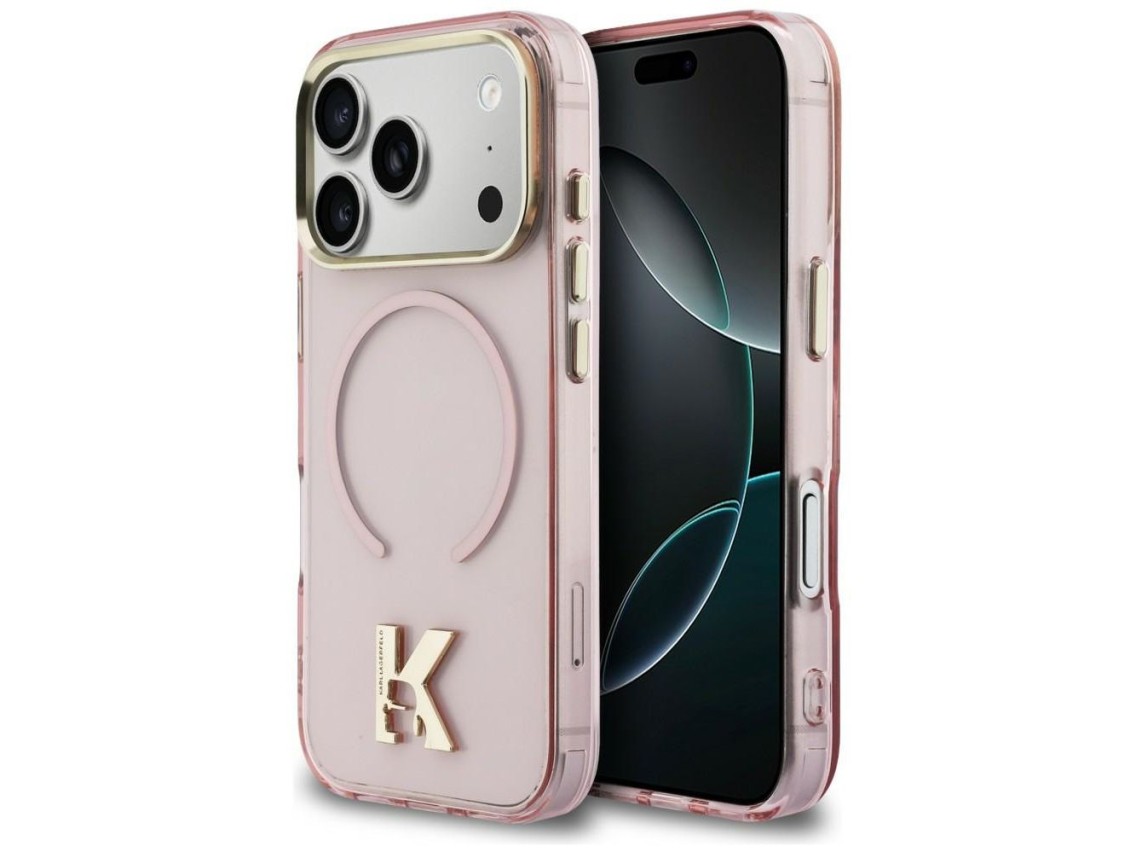 Karl Lagerfeld IML K Head Logo MagSafe Case for iPhone 17 Pro Max - Pink