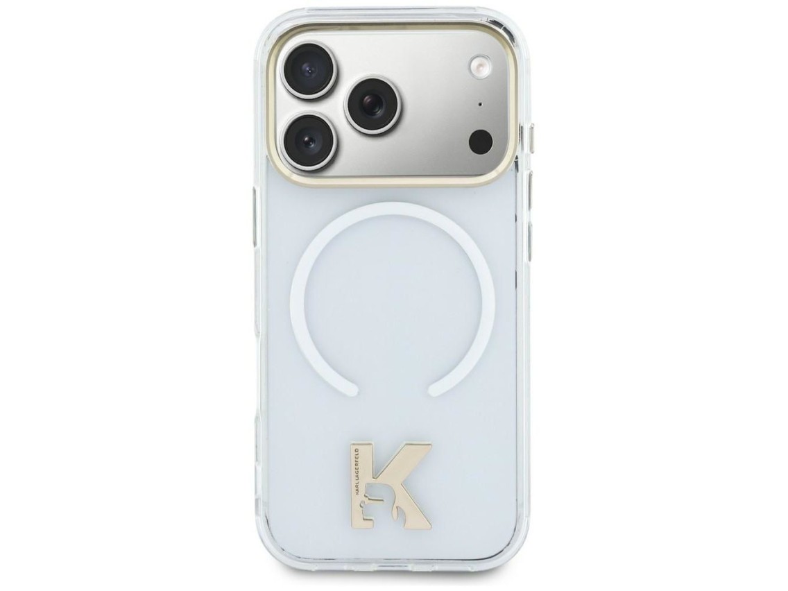 Capa MagSafe Karl Lagerfeld IML K Head Logo para iPhone 17 - Transparente