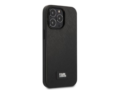 Karl Lagerfeld KLHCP13XSFMP2K iPhone 13 Pro Max 6.7" hardcase black/black Saffiano Plaque Karl Lagerfeld KLHCP13XSFMP2K iPhone 13 Pro Max 6.7" hardcase black/black Saffiano Plaque
