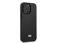Karl Lagerfeld KLHCP13XSFMP2K iPhone 13 Pro Max 6.7" hardcase black/black Saffiano Plaque Karl Lagerfeld KLHCP13XSFMP2K iPhone 13 Pro Max 6.7" hardcase black/black Saffiano Plaque