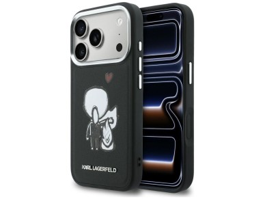 Karl Lagerfeld Karl & Choupette Back Logo MagSafe Case for iPhone 17 Pro Max - Black Karl Lagerfeld Karl & Choupette Back Logo MagSafe Case for iPhone 17 Pro Max - Black