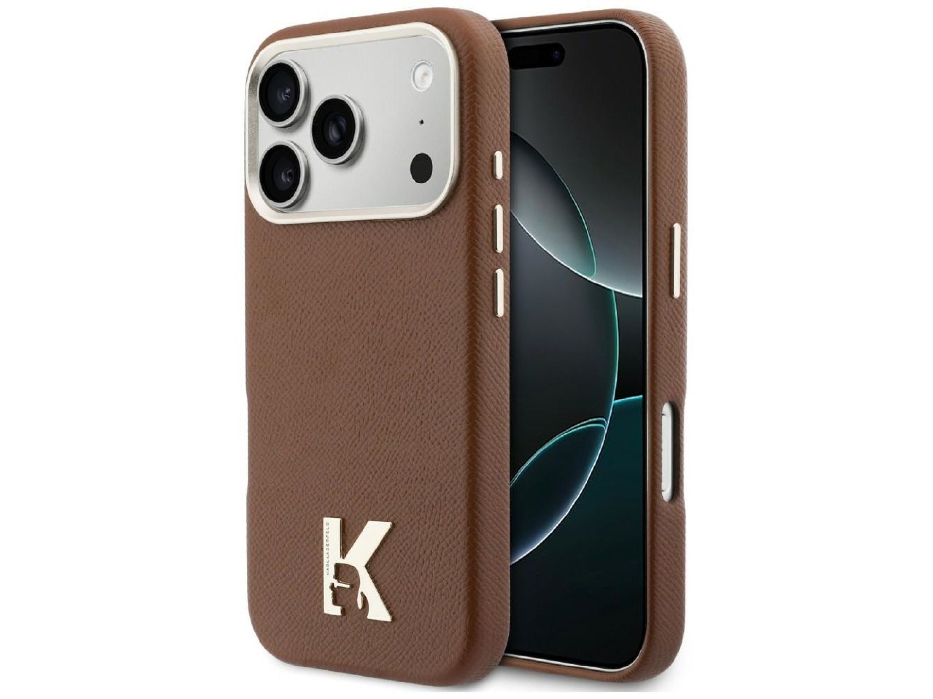Karl Lagerfeld Karl Head Logo MagSafe Case for iPhone 17 Pro - Brown