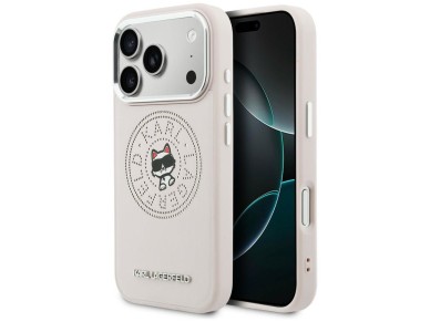Karl Lagerfeld Point & Choupette Sketch MagSafe Case for iPhone 17 Pro Max - Pink Karl Lagerfeld Point & Choupette Sketch MagSafe Case for iPhone 17 Pro Max - Pink