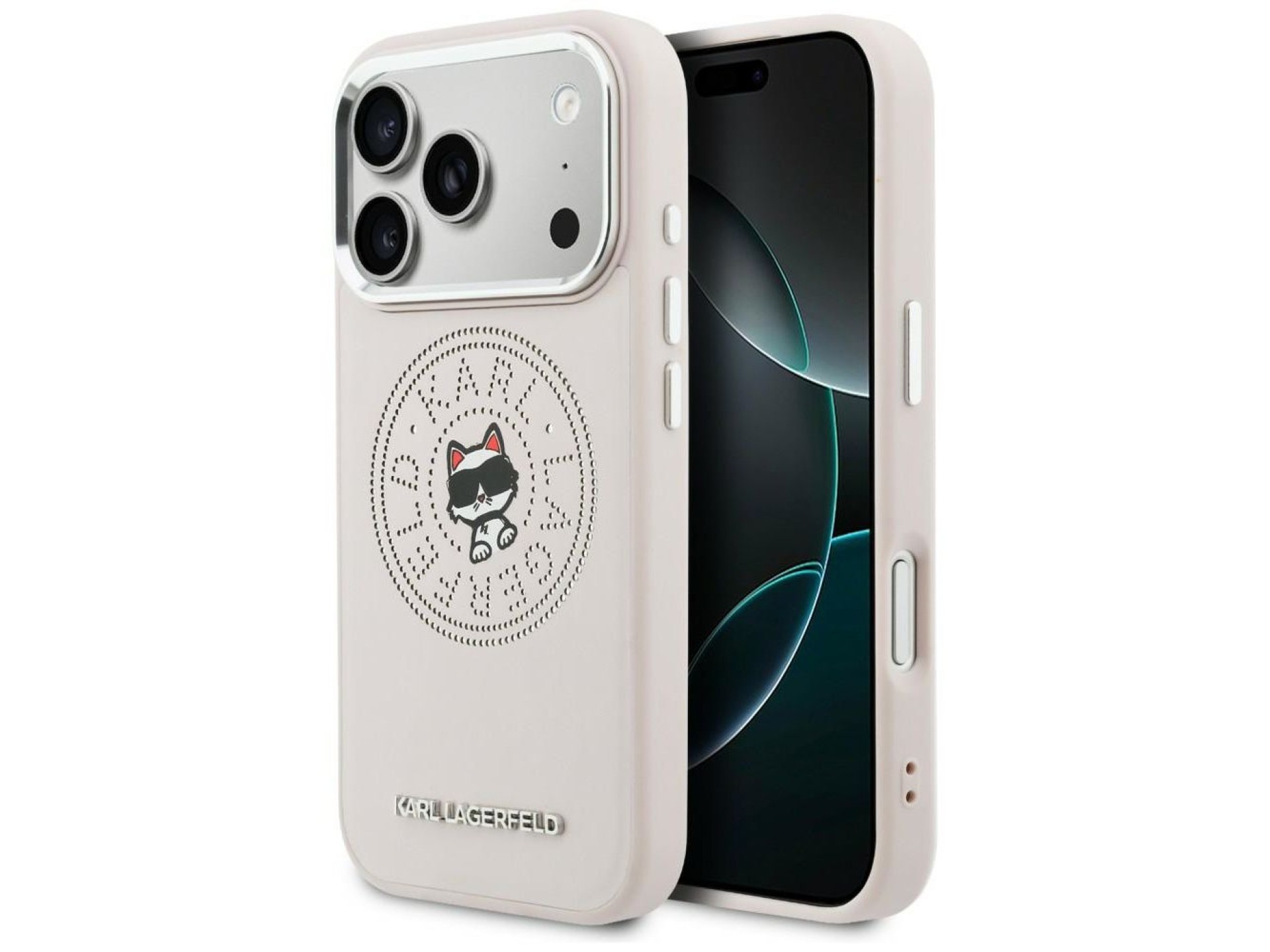 Capa MagSafe Karl Lagerfeld Point & Choupette Sketch para iPhone 17 Pro - Rosa