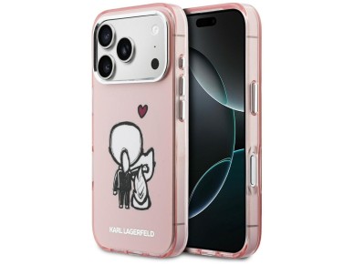 Karl Lagerfeld Karl & Choupette Back MagSafe Case for iPhone 17 Pro Max - Pink Karl Lagerfeld Karl & Choupette Back MagSafe Case for iPhone 17 Pro Max - Pink