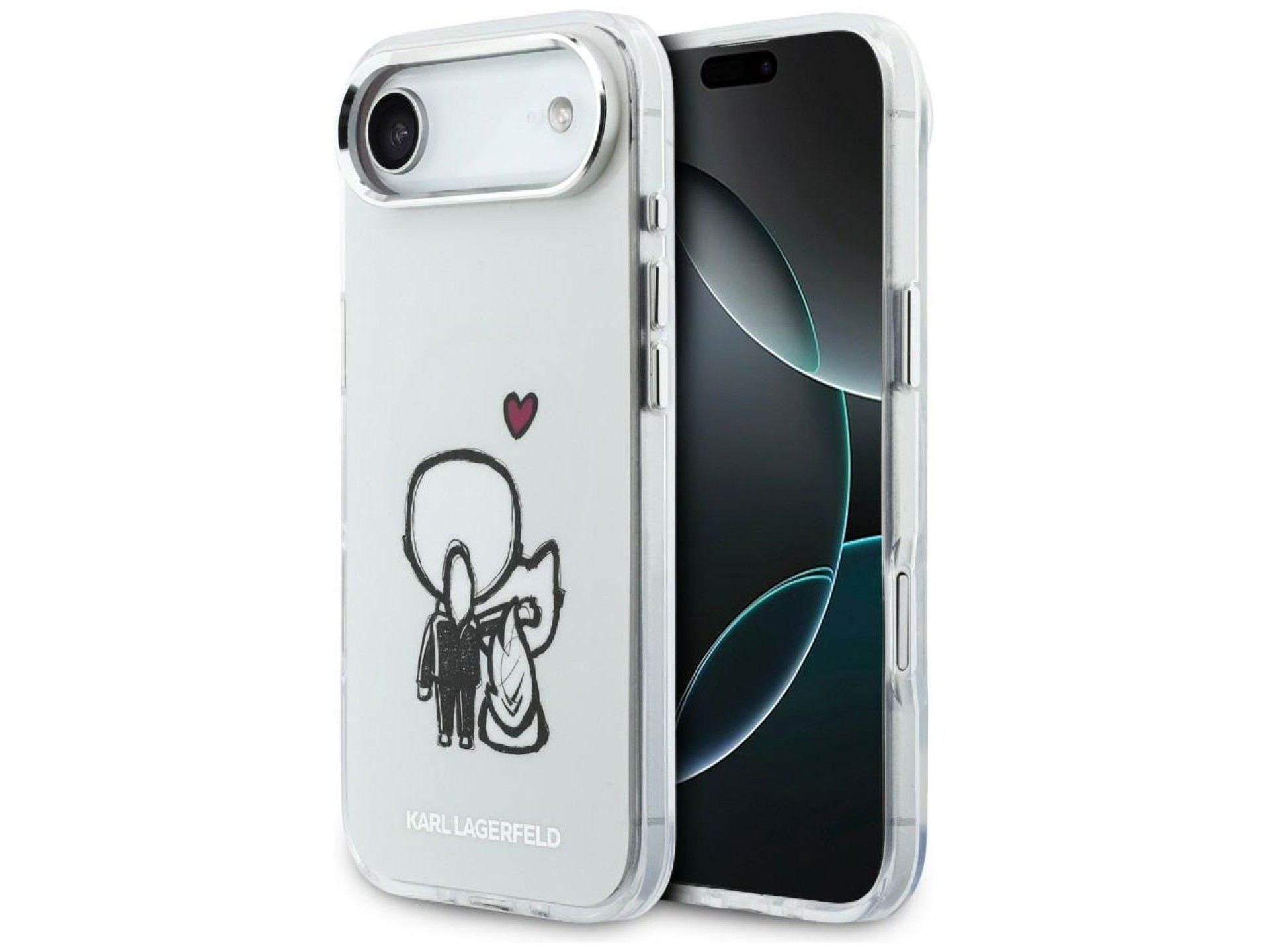Capa MagSafe Karl Lagerfeld Karl & Choupette para iPhone Air - Transparente