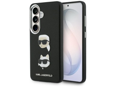 Karl Lagerfeld Saffiano Double Heads Metal Case for Samsung Galaxy S26+ - Black Karl Lagerfeld Saffiano Double Heads Metal Case for Samsung Galaxy S26+ - Black