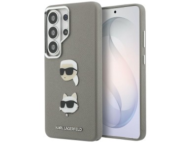 Capa met�lica Karl Lagerfeld Saffiano Double Heads para Samsung Galaxy S26 Ultra - prata