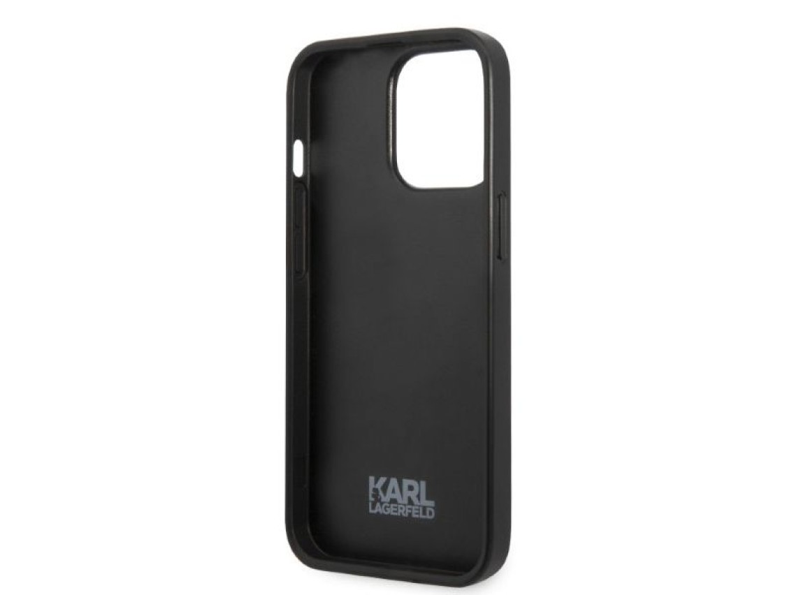 Karl Lagerfeld KLHCP13XPMNIKBL Capa r�gida azul/azul com patch Monogram Ikonik para iPhone 13 Pro Ma