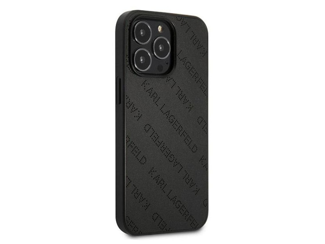 Karl Lagerfeld Perforated Allover Case for iPhone 13 Pro / 13 6.1" - Black