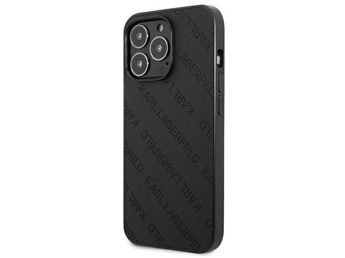 Karl Lagerfeld Perforated Allover iPhone 13 Pro Max 6.7" Case - Black