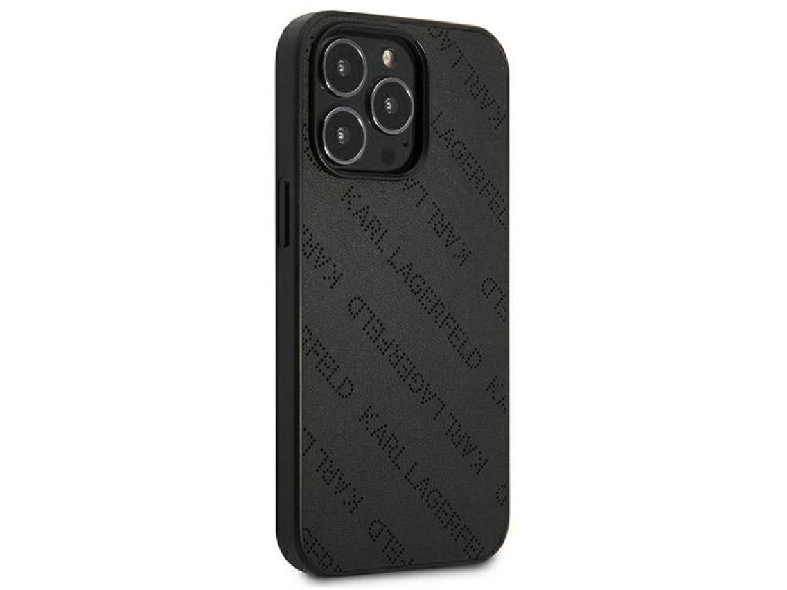 Karl Lagerfeld Perforated Allover iPhone 13 Pro Max 6.7" Case - Black