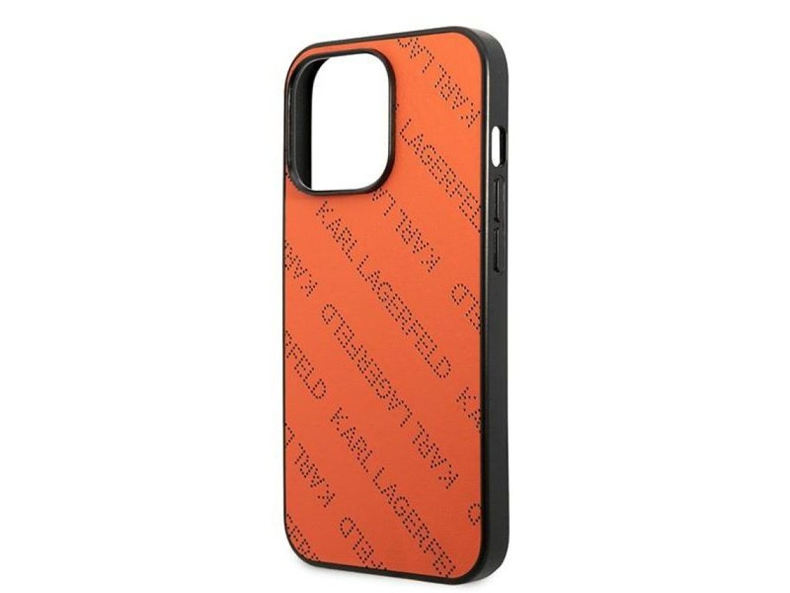 Karl Lagerfeld Perforated Allover Case for iPhone 13 Pro / 13 6.1" - Orange