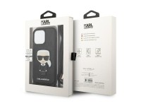 Karl Lagerfeld Leather Monogram Patch and Cord Iconik Case for iPhone 13 Pro / 13 - Black Karl Lagerfeld Leather Monogram Patch and Cord Iconik Case for iPhone 13 Pro / 13 - Black