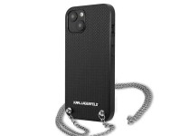 Capa Karl Lagerfeld em couro texturizado com corrente para iPhone 13/14/15 de 6,1" - Preta Capa Karl Lagerfeld em couro texturizado com corrente para iPhone 13/14/15 de 6,1" - Preta