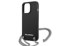 Capa Karl Lagerfeld em couro texturizado com corrente para iPhone 13 Pro Max 6.7" - Preta Capa Karl Lagerfeld em couro texturizado com corrente para iPhone 13 Pro Max 6.7" - Preta