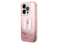 Karl Lagerfeld KLHCP14LLBKLCP iPhone 14 Pro 6.1 "rosa / rosa estuche r�gido Liquid Glitter Big KL