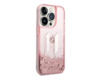 Karl Lagerfeld KLHCP14LLBKLCP iPhone 14 Pro 6.1 "rosa / rosa estuche r�gido Liquid Glitter Big KL