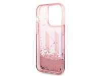 Karl Lagerfeld KLHCP14LLBKLCP iPhone 14 Pro 6.1 "rosa / rosa estuche r�gido Liquid Glitter Big KL