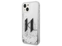 Capa Karl Lagerfeld Liquid Glitter Big KL para iPhone 14 - prata Capa Karl Lagerfeld Liquid Glitter Big KL para iPhone 14 - prata