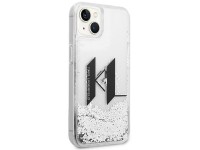 Capa Karl Lagerfeld Liquid Glitter Big KL para iPhone 14 - prata Capa Karl Lagerfeld Liquid Glitter Big KL para iPhone 14 - prata