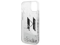 Capa Karl Lagerfeld Liquid Glitter Big KL para iPhone 14 - prata Capa Karl Lagerfeld Liquid Glitter Big KL para iPhone 14 - prata