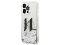 Karl Lagerfeld Liquid Glitter Big KL case for iPhone 14 Pro - silver Karl Lagerfeld Liquid Glitter Big KL case for iPhone 14 Pro - silver