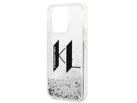 Karl Lagerfeld Liquid Glitter Big KL case for iPhone 14 Pro - silver Karl Lagerfeld Liquid Glitter Big KL case for iPhone 14 Pro - silver